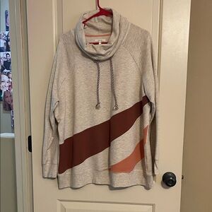 Maurices Turtleneck Sweater in Cream and Brown